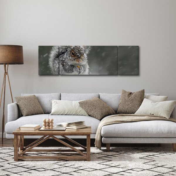 Obraz - Veverka v zimě (170x50 cm)