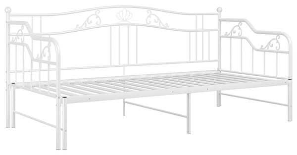 Rám vysouvací postele/pohovky bílý kovový 90 x 200 cm 324765