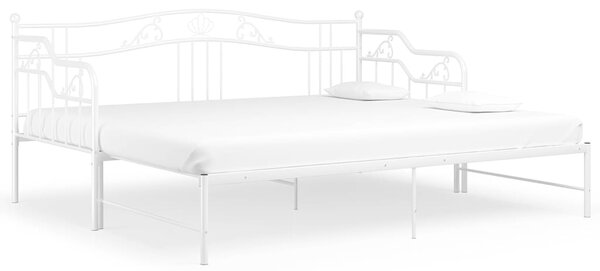 Rám vysouvací postele/pohovky bílý kovový 90 x 200 cm 324765