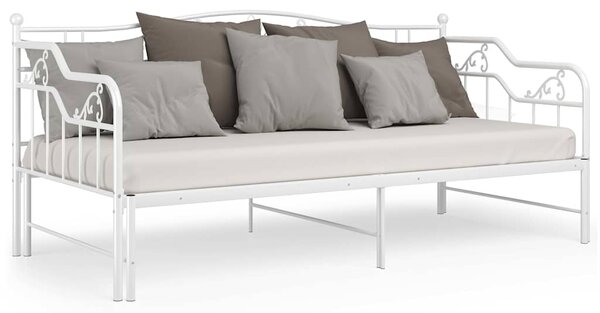 Rám vysouvací postele/pohovky bílý kovový 90 x 200 cm 324765