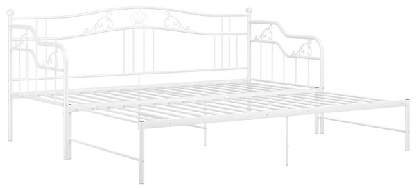 Rám vysouvací postele/pohovky bílý kovový 90 x 200 cm 324765