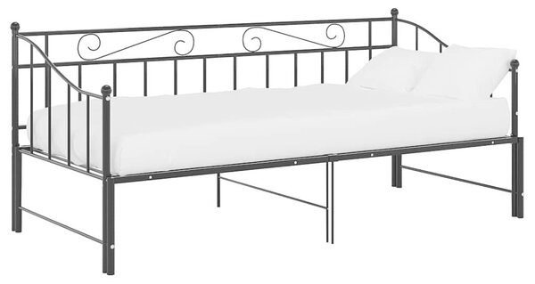 Rám vysouvací postele/pohovky černý kovový 90 x 200 cm 324776