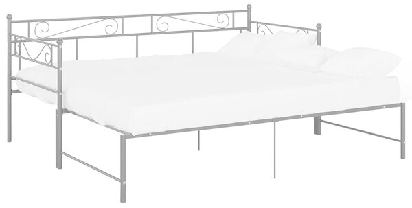 Rám vysouvací postele/pohovky šedý kovový 90 x 200 cm 324772