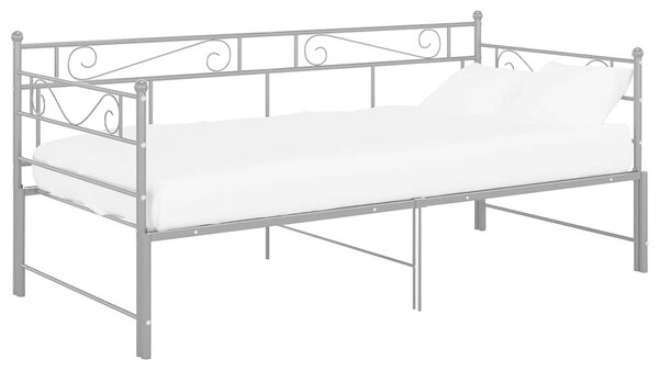 Rám vysouvací postele/pohovky šedý kovový 90 x 200 cm 324772