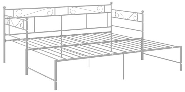 Rám vysouvací postele/pohovky šedý kovový 90 x 200 cm 324772