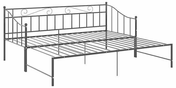 Rám vysouvací postele/pohovky černý kovový 90 x 200 cm 324776