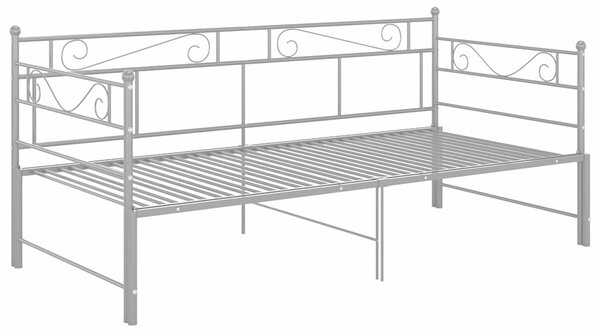 Rám vysouvací postele/pohovky šedý kovový 90 x 200 cm 324772