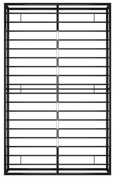 Rám postele černý kov 120 x 200 cm 324787