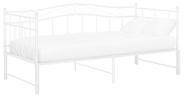 Rám vysouvací postele/pohovky bílý kovový 90 x 200 cm 324783