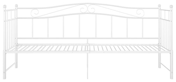 Rám vysouvací postele/pohovky bílý kovový 90 x 200 cm 324783