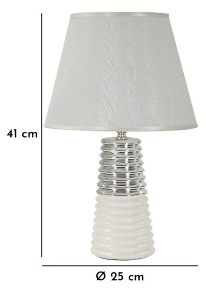 Mauro Ferretti Stolní lampa Candela 41 cm stříbrná