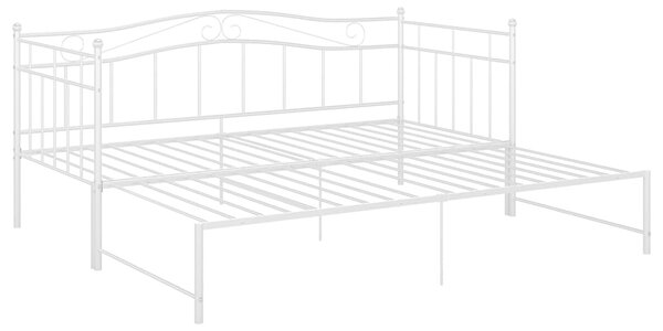 Rám vysouvací postele/pohovky bílý kovový 90 x 200 cm 324783