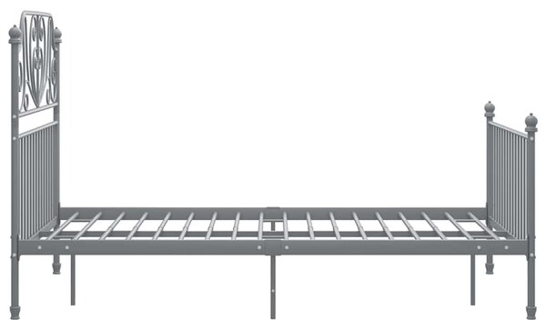 Rám postele šedý kov 120 x 200 cm 324849
