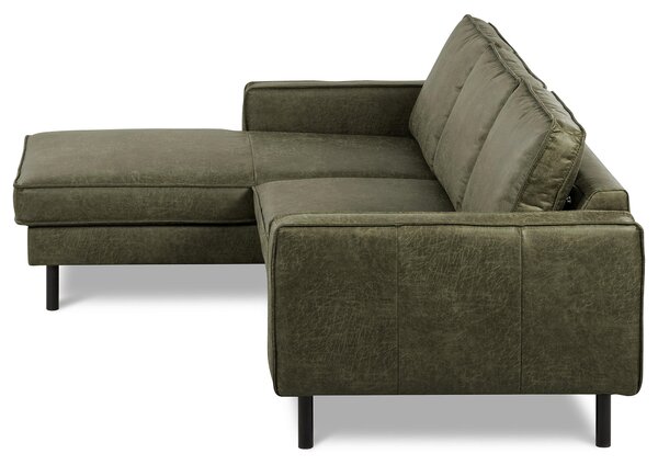 ROHOVÁ SEDAČKA, textil, kůže, zelená Livetastic - Sedací soupravy, Online Only