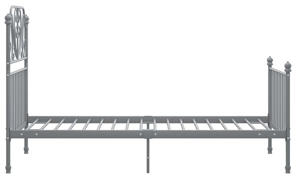 Rám postele šedý kov 100 x 200 cm 324846