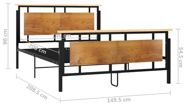 Rám postele kov 140 x 200 cm 324872