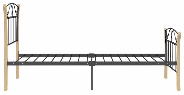 Rám postele černý kov 90 x 200 cm 324883