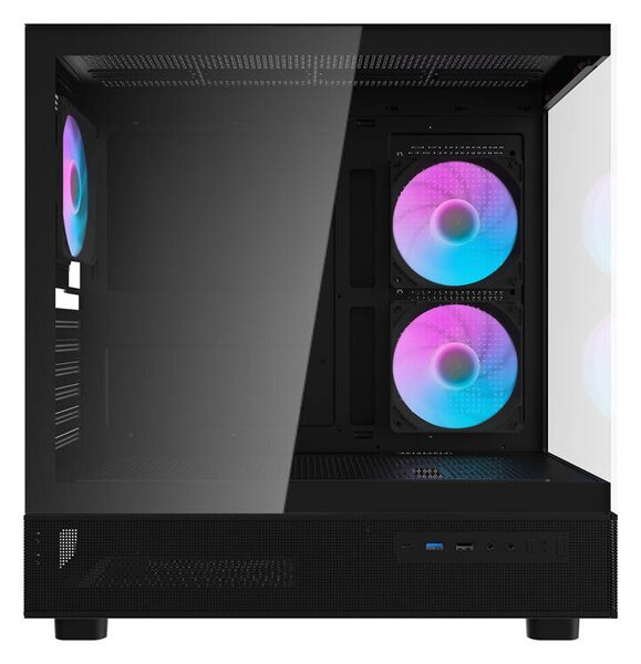 Počítačová skříň Darkflash DPX90 (černá) + 3 ventilátory
