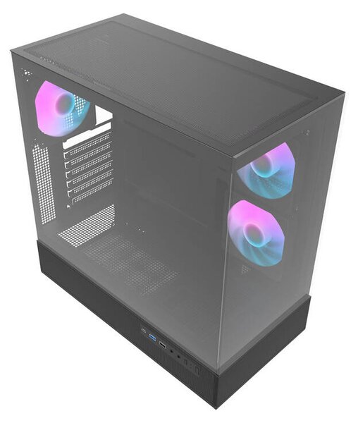 Počítačová skříň Darkflash DPX90 (černá) + 3 ventilátory