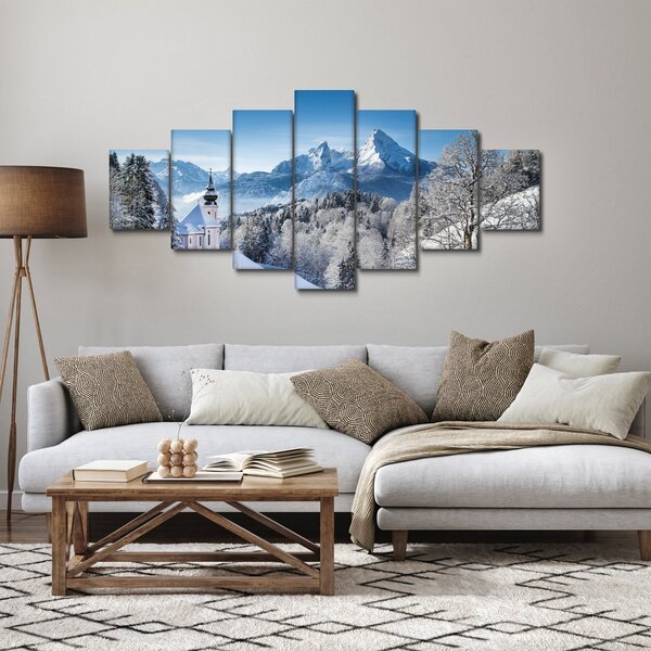 Obraz - Zasněžená krajina (210x100 cm)