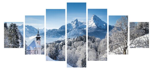 Obraz - Zasněžená krajina (210x100 cm)