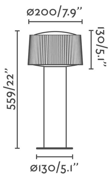 FARO MUFFIN sloupková lampa, tmavě šedá, H610