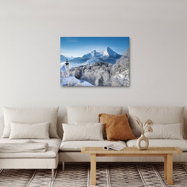 Obraz - Zasněžená krajina (70x50 cm)