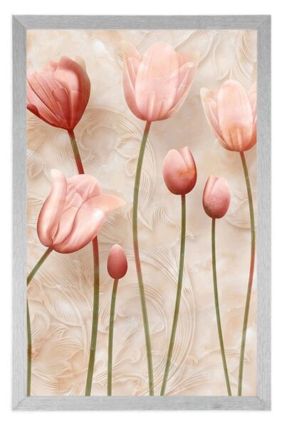 Plakát starorůžové tulipány