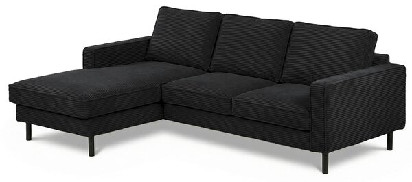 ROHOVÁ SEDAČKA, textil, černá Livetastic - Sedací soupravy, Online Only