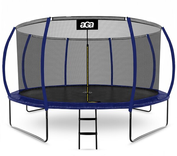 Aga SPORT EXCLUSIVE Trampolína 430 cm Tmavě modrá + ochranná síť + žebřík