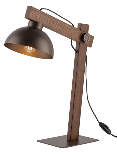 TK Lighting Stolní lampa 5788 OSLO hnědá, tmavé dřevo