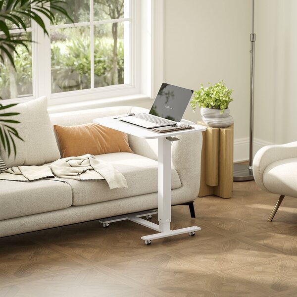HOMCOM Výškově nastavitelný stolek na notebook 65 x 70-110 x 48 cm bílá