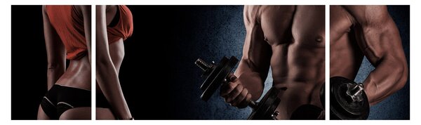 Obraz - Fitness (170x50 cm)