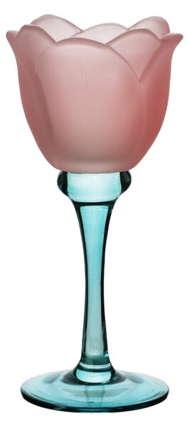 Mondex Svícen Julietta 19 cm modrý/růžový