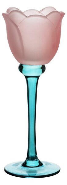 Mondex Svícen Julietta 22 cm modrý/růžový