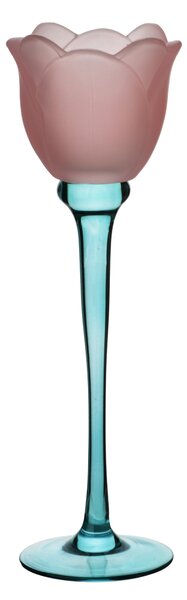 Mondex Svícen Julietta 27 cm modrý/růžový