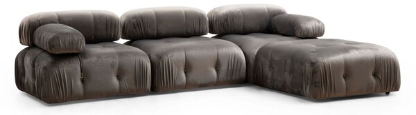 Hanah Home Taburet Bubble 95 cm samet šedý