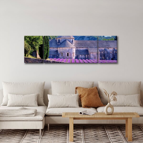 Obraz - Levandulové pole (170x50 cm)