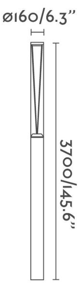 FARO RUSH sloupková lampa, tmavě šedá, 3.7M 2700K 360st