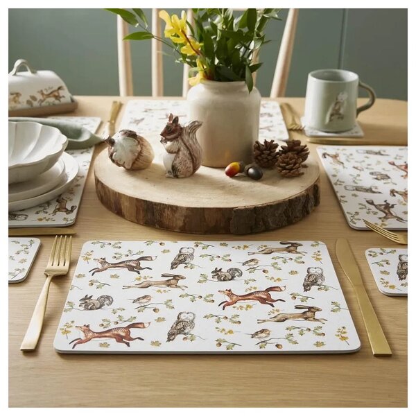 Korková prostírání v sadě 4 ks 21x29 cm Forest Fable – Cooksmart ®