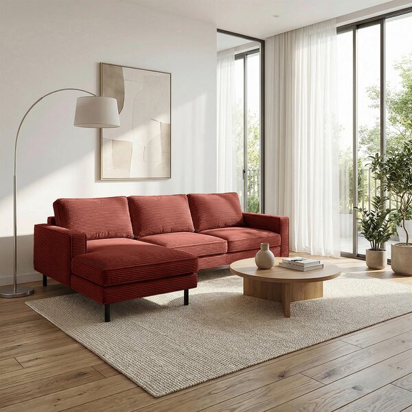 ROHOVÁ SEDAČKA, textil, červená Livetastic - Sedací soupravy, Online Only