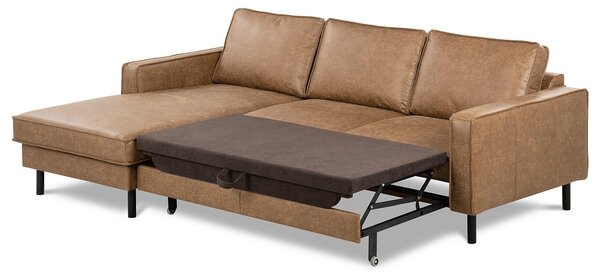 ROHOVÁ SEDAČKA, textil, kůže, béžová Livetastic - Sedací soupravy, Online Only