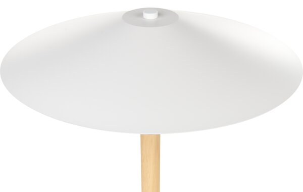 Stojací lampa MOPPY Dubové dřevo Bílá