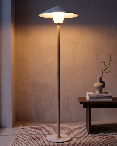 Stojací lampa MOPPY Dubové dřevo Bílá