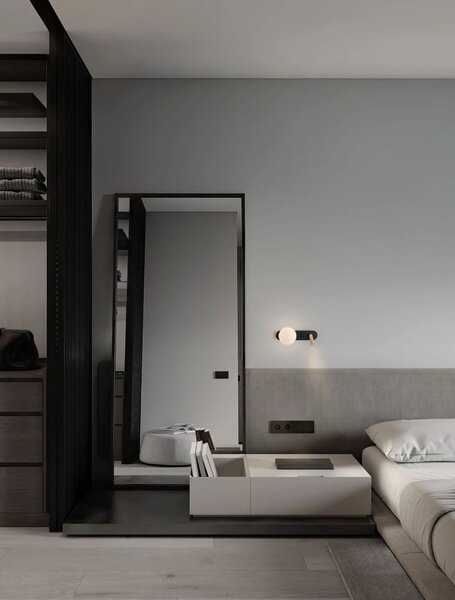 Designové nástěnné svítidlo Noble Černá