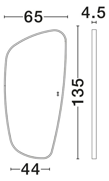 Designové nástěnné svítidlo Sinia 65 Černá