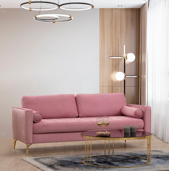 Hanah Home Třímístná pohovka Rome 215 cm růžová