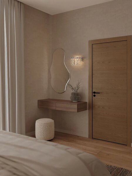 Designové nástěnné svítidlo Celysia Chromová – Šedá
