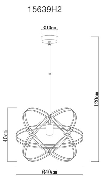 ZÁVĚSNÉ SVÍTIDLO, 40/40/120 cm Globo - Online Only svítidla, Online Only