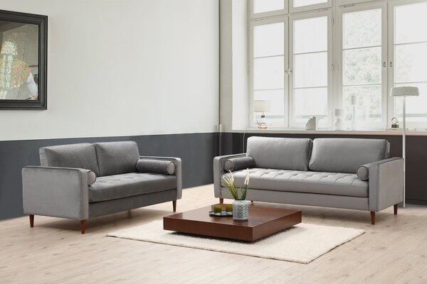 Hanah Home Třímístná pohovka Rome 215 cm světle šedá